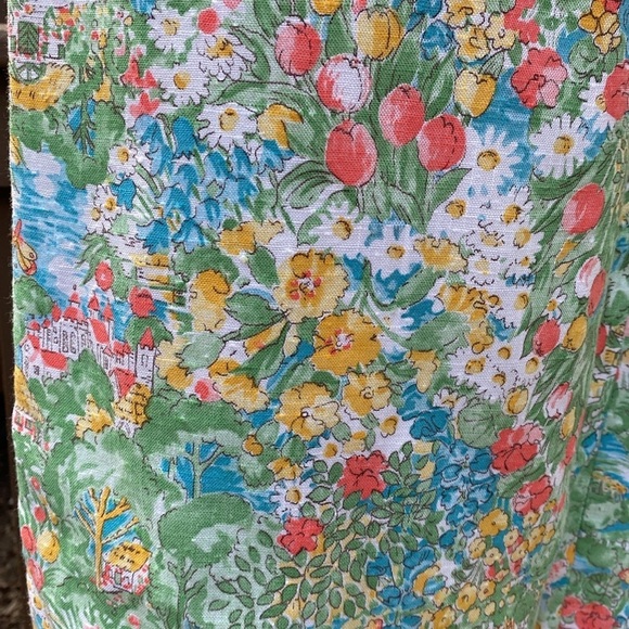 Vintage Nat Kaplan Couture floral garden sheath dress USA size 8 - Picture 8 of 11